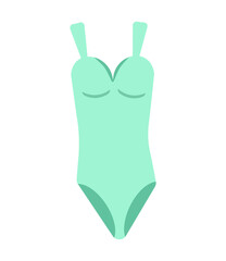 vector illustration of a beautiful mint-colored swimsuit