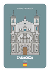 Obraz premium Basilica of Santa Engracia in Zaragoza, Spain