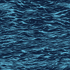 Seamless vector wallpaper Sea waves - 422315411