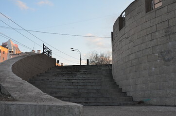 Rounded stairs from below