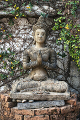 Buddhism for statues or models of the Buddha portrait with soft-focus and over light in the background