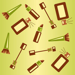 colored vector pattern of cosmetics
