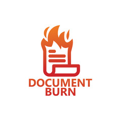 Burn document logo template design
