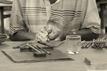 Handmade Chinese writing brush.