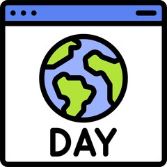 Windows Application icon, Earth Day related vector