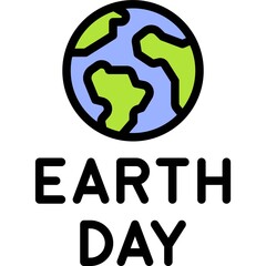 Earth icon, Earth Day related vector