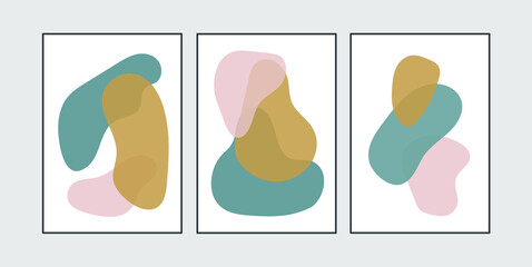 Abstract blotch shape. Liquid shape elements. Set of modern graphic elements. Fluid dynamical colored forms banner. Gradient abstract liquid shapes. Vector illustration.