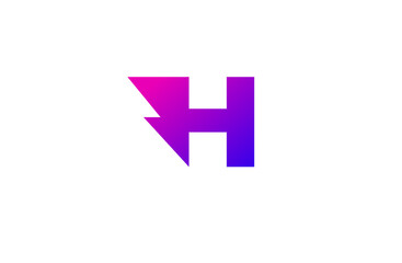 initial H logo design vector