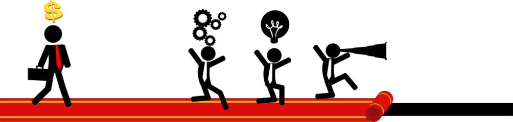 Business people red carpet banner