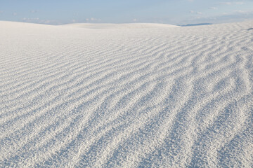 Fototapeta na wymiar White Sands National Monument Scenic view of White Sands near the sunset, New Mexico; these are dunes composed of sands of gypsum