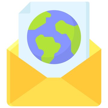 Mail icon, Earth Day related vector