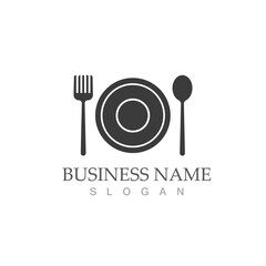 spoon and fork logo and symbol vector image