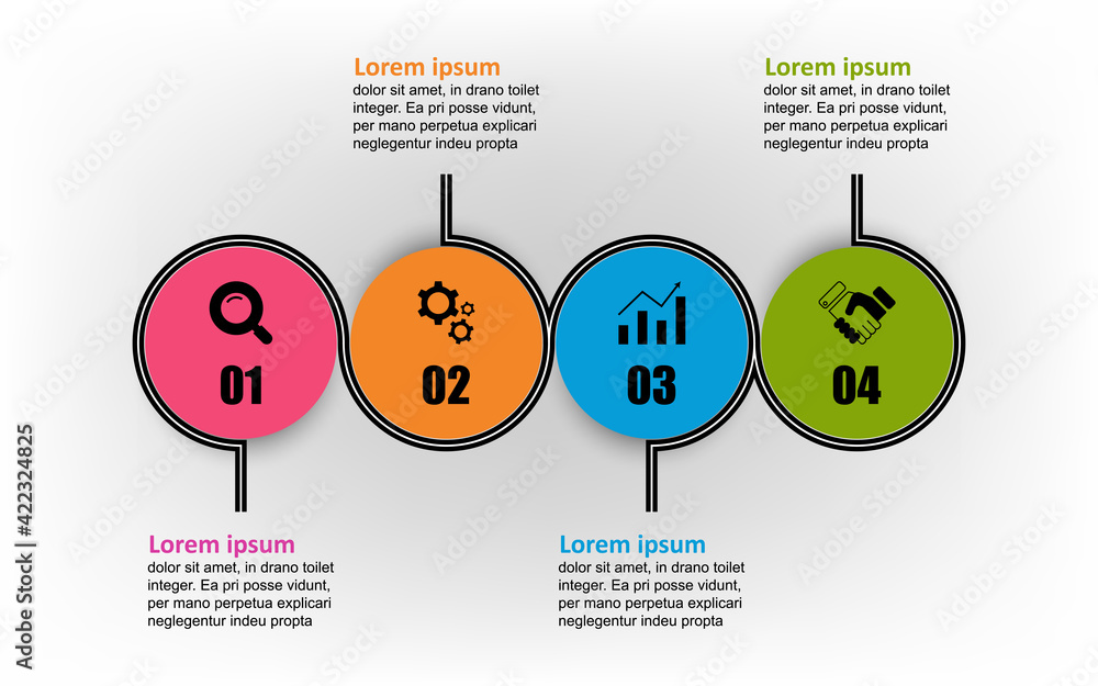 Poster vector circle design template infographic for illustration. infographic design template and marketin