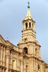 Fototapeta na wymiar Basilica cathedral de Arequipa city Peru