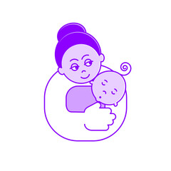 mother and baby vector illustration