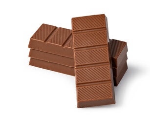 chocolate bar on white background