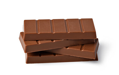 chocolate bar on white background