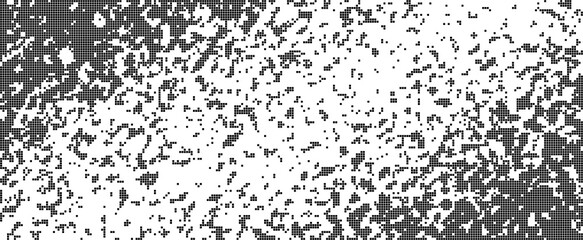 Vector gradient background. Falling pixels. Abstract mosaic.