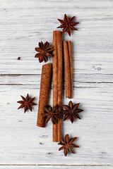 star anise and cinnamon