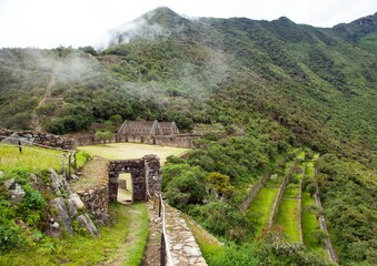Choquequirao Inca ruins Cuzco or Cusco region in Peru