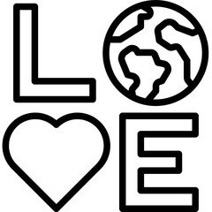 Love Earth icon, Earth Day related vector