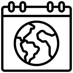 Calendar icon, Earth Day related vector