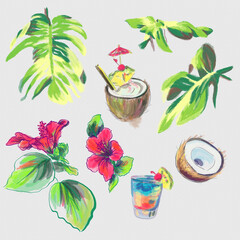 tropical cocktail set