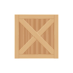 Wooden box Vector illustration isolated on a white background.