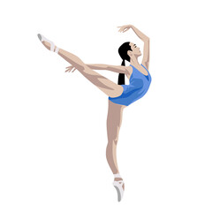 The ballerina is standing in a beautiful room. Without background