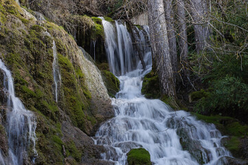 waterfall in the mountains