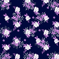 Vector illustration of a beautiful floral bouquet. Liberty style. fabric, covers, manufacturing, wallpapers, print, gift wrap.