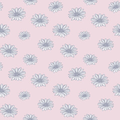 Cute pastel floral seamless repeat pattern