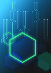 blue circuit board background