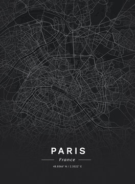 Map of Paris, France