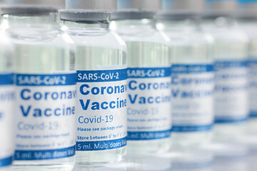 COVID-19 Coronavirus disease vaccine vials
