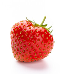 Fresh strawberries closeup on a white background. Isolated - Image