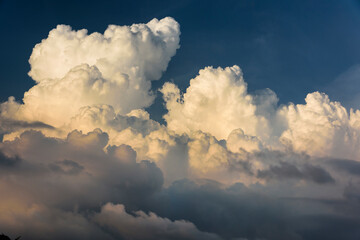 Beautiful clouds with the blue sky background