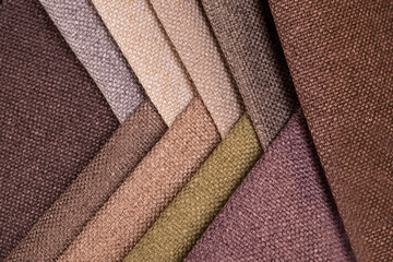 Light Set Sail Champagne and grey colors gunny textile samples.