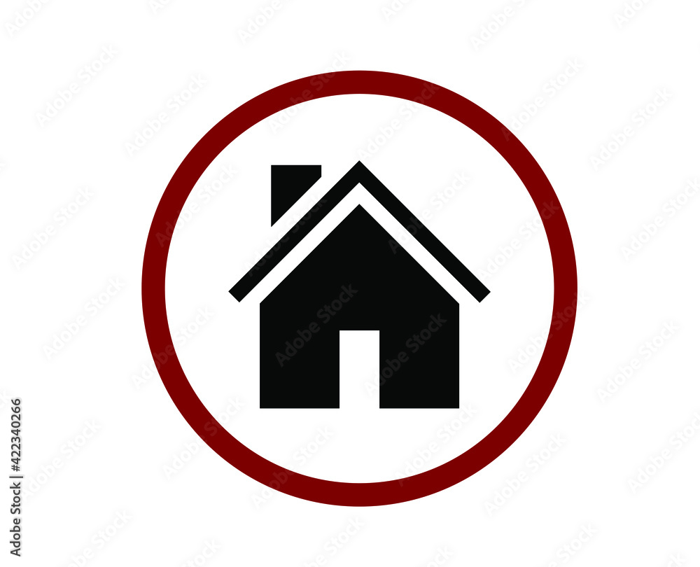 Poster no house vector icon. editable stroke. linear style sign for use on web design and mobile apps, logo