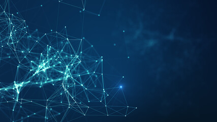 Technology network background.