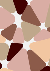 Colorful geometric background design. Trendy abstract composition with rounded triangles. Futuristic background. Vector illustration for wallpaper, banner, card, landing.