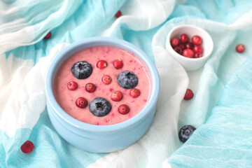 Vegetarian blueberry smoothie