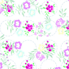 Vector illustration of a beautiful floral bouquet. Liberty style. fabric, covers, manufacturing, wallpapers, print, gift wrap.
