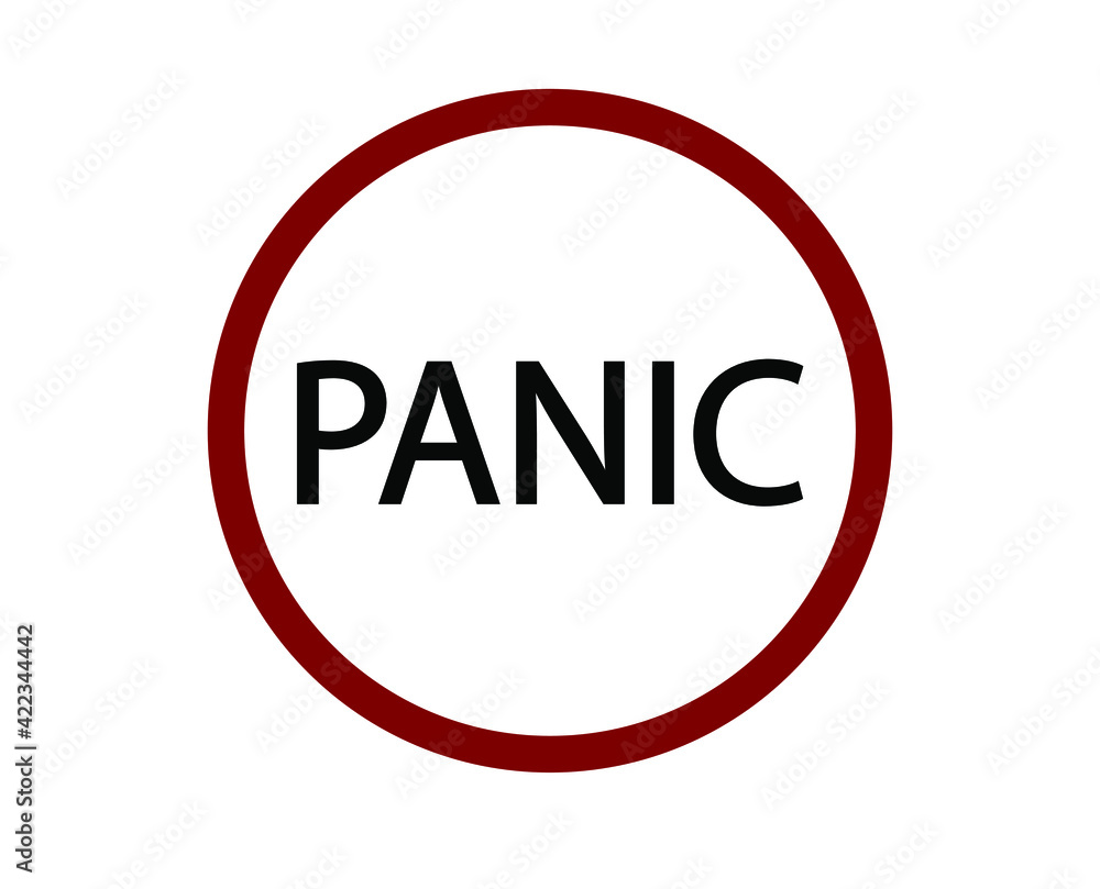 Poster no panic vector icon. editable stroke. linear style sign for use on web design and mobile apps, logo