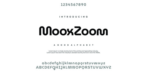 Modern minimal abstract alphabet fonts. Typography technology, electronic, movie, digital, music, future, logo creative font. vector illustration