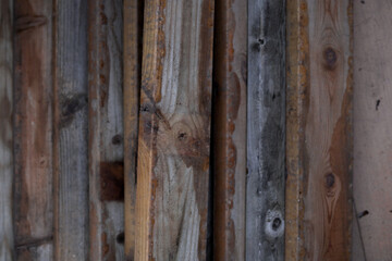 Weathered old planks of wood