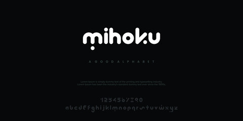Modern minimal abstract alphabet fonts. Typography technology, electronic, movie, digital, music, future, logo creative font. vector illustration