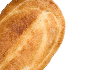 A stack of pita breads isolated on white. Bread