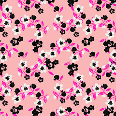 Obraz premium Vector illustration of a beautiful floral bouquet. Liberty style. fabric, covers, manufacturing, wallpapers, print, gift wrap.