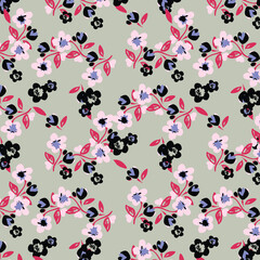 Vector illustration of a beautiful floral bouquet. Liberty style. fabric, covers, manufacturing, wallpapers, print, gift wrap.